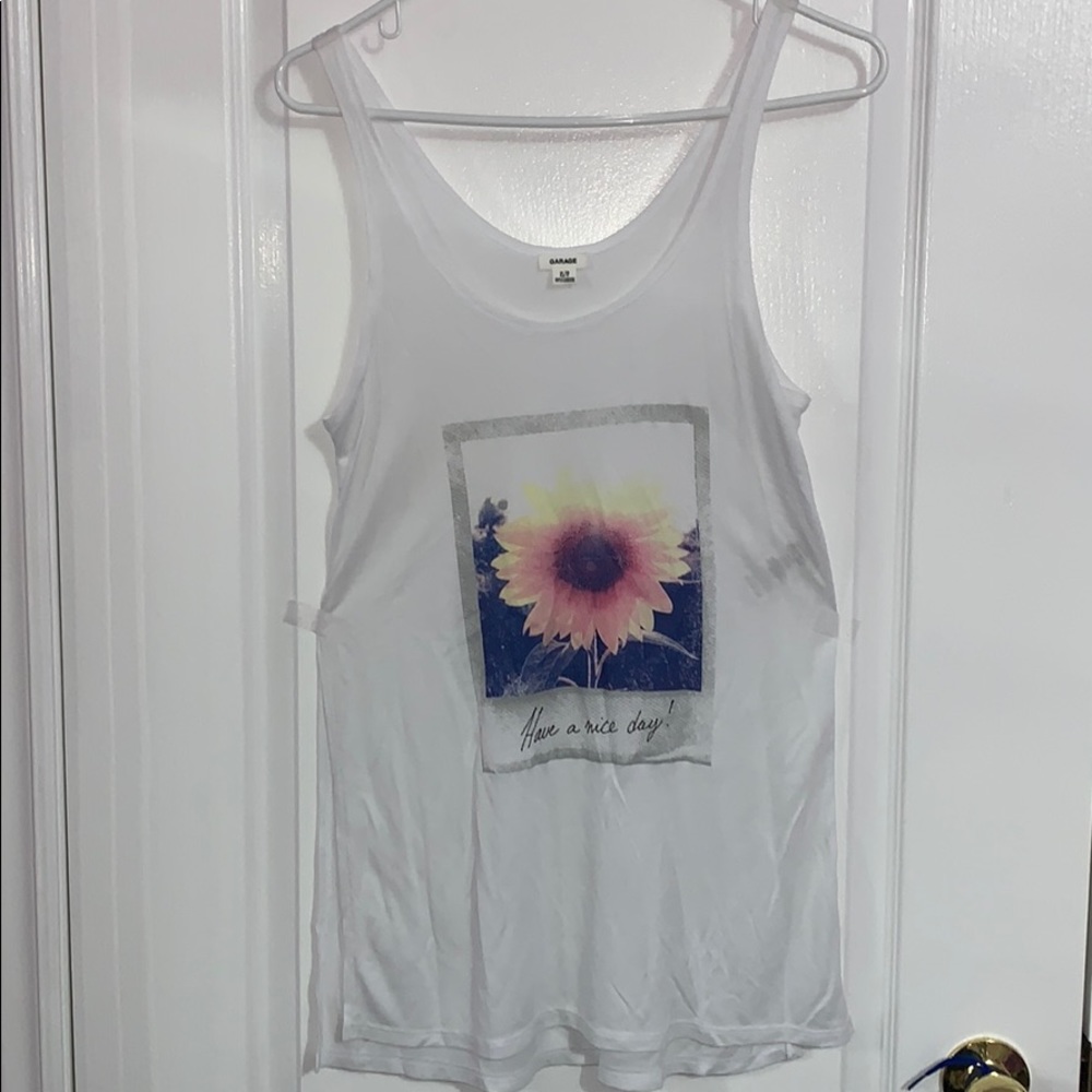 White Garage Tank Top
